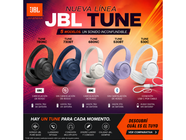 Nuevos Modelos de JBL Tune Disponibles en Sampler.