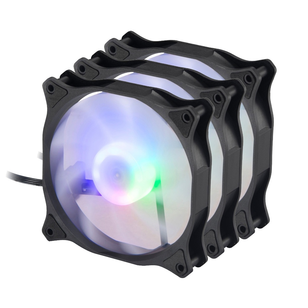 Fan Cooler Shot Gaming RGB F101B 120x120 Negro (KIT 3 Unidades ...