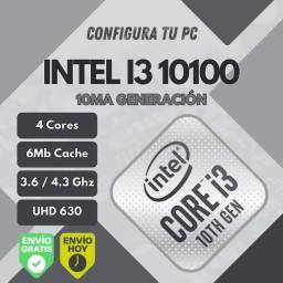 INTEL Core I3 10100 10ma Gen UHD 630 + Mother H510M (Configura tu PC)