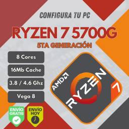 AMD Ryzen 7 5700G Vega 8 + Mother B450M (Configura tu PC)