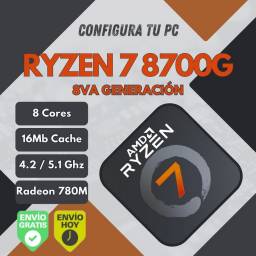 AMD Ryzen 7 8700G Radeon 780M + Mother A620M (Configura tu PC)