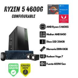 Equipo PC AMD Ryzen 5 4600G 8GB 240GB SSD (Configurable)