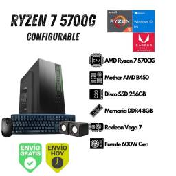 Equipo PC AMD Ryzen 7 5700G 8GB 240GB SSD (Configurable)