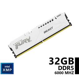 Memoria Kingston Fury Beast White DDR5 32GB 6000 Mhz