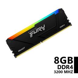 Memoria Kingston Fury Beast RGB DDR4 8GB 3200 Mhz