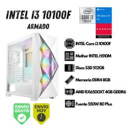 PC Gamer INTEL i3-10100F 8GB 512GB SSD RX6500XT Gab DF800