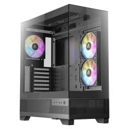 Gabinete Gamer Antec CX700 ARGB Vidrio Templado 4 Fanes Negro (Sin Fuente)