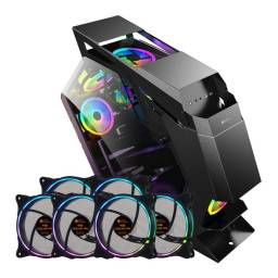 Gabinete Gamer Shot Warbeast Vidrio Templado + 6 Fanes RGB (Sin Fuente) 