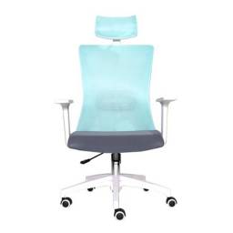 Silla Escritorio Ergonmica Fantech OCA258 Mint CelesteGris
