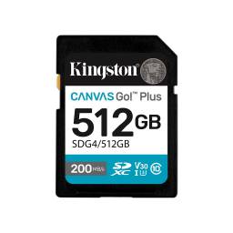 Memoria SD Kingston 512 GB Canvas Go Plus 200Mbs