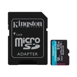 Memoria MicroSD Kingston 512 GB Canvas Go Plus G4 CAdap