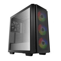 Gabinete Deepcool CG560 Vidrio Templado 3 Fanes ARGB + 1 Fan Negro