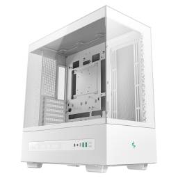 Gabinete DeepCool CH690 Semividrio Pantalla Digital Blanco (Sin Fuente)