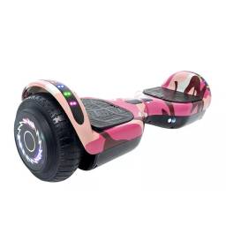 Patineta Elctrica Hoverboard Bluetooth cRodilleras Rosa Camuflado