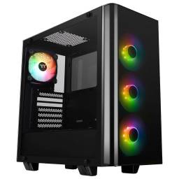 Gabinete Thermaltake View 21 TG RGB Vidrio Templado 4 Fanes (Sin Fuente)