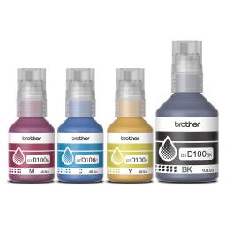 Pack de 4 Colores Tinta Brother D100 T230 T430W T530W T730DW T830DW