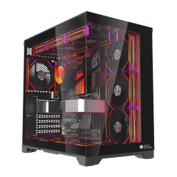 Gabinete Gamer Shot SUP-420A Cubo Vidrio Templado (Sin Fuente) 