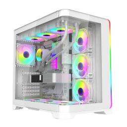 Gabinete Gamer Shot SUP-420FW Cubo Vidrio Templado (Sin Fuente) 