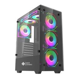 Gabinete Gamer Shot SUP-8012 Vidrio Templado + 4 Fanes RGB (Sin Fuente) 