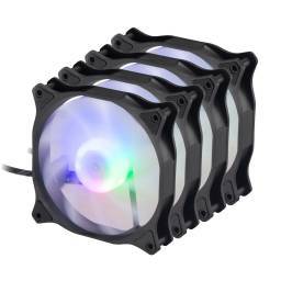 Fan Cooler Shot Gaming RGB F101B 120x120 Negro (KIT 4 Unidades)