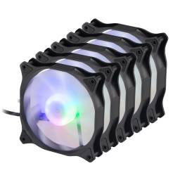 Fan Cooler Shot Gaming RGB F101B 120x120 Negro (KIT 5 Unidades)