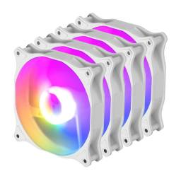 Fan Cooler Shot Gaming RGB F101W 120x120 Blanco (KIT 4 Unidades)