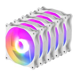 Fan Cooler Shot Gaming RGB F101W 120x120 Blanco (KIT 5 Unidades)