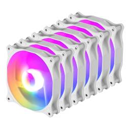 Fan Cooler Shot Gaming RGB F101W 120x120 Blanco (KIT 6 Unidades)