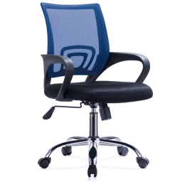 Silla de Oficina Ejecutiva Mesh A-998 con Posabrazos Azul