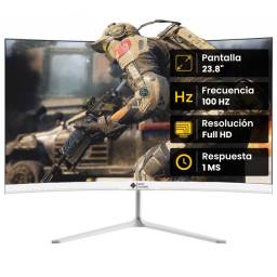 Monitor Shot Gaming Curvo SG238C4 24" Full HD 100Hz - DP, HDMI Blanco
