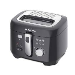 Freidora Punktal De Aceite 1800W 2.5L Termostato Ajustable Color Acero Inoxidable
