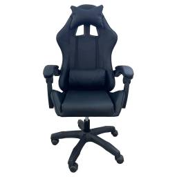 Silla Gamer HTI Ergon�mica Cuero Sint�tico Masaje Lumbar Negra