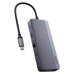 HUB Anker A83C2 10 en 1 VGAHDMIRJ45USB Puerto USB-C Negro