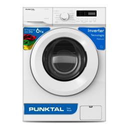 Lavarropas Punktal PK-78 Inverter 6kg Carga Frontal 1000 Rpm