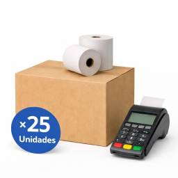 Rollos T�rmicos 57x40mm x 25 Unidades Para POS y Tickets