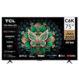 Televisor QD-Mini LED Smart TV TCL 75C6K 75 4K UHD - 2 USB, 4 HDMI