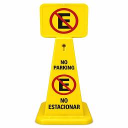 Cartel Cono Cuadrado de Prohibido Estacionar 1.3Kgs 68cm
