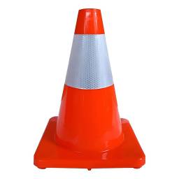 Cono Vial de Carretera de 30cm con Banda Reflectante