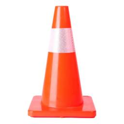 Cono Vial de Carretera de 45cm con Banda Reflectante