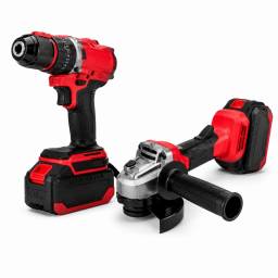 KIT Profesional de Taladro 13mm + Amoladora con 2 Bater�as y Malet�n