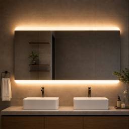 Espejo Rectangular Led de Pared con Desempa�ador 75x100 cm