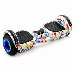Patineta El�ctrica Hoverboard Bluetooth Blanco Multicolor