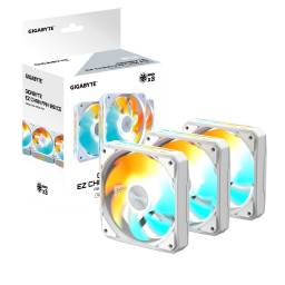 Fan Cooler Gigabyte EZ Chain 120 ICE ARGB Blanco (KIT 3 Unidades)