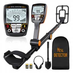 Detector de Metales Profesional Plegable Oro Plata IP68 Naranja