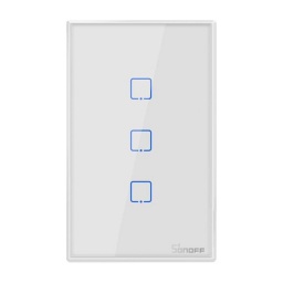 Interruptor Inteligente de Pared Sonoff de 3 Botones Wifi T0US3C-TX Blanco