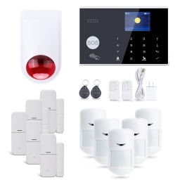 KIT de Alarma TUYA Smart TS970ALT, WIFI, APP + 5 PIR + 5 Magnticos + Sirena