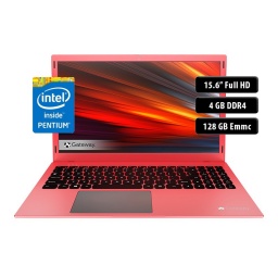 Notebook Gateway GWTN156-11, DC N5030, 4GB, 128GB, 15.6" FHD, Win 10, Rojo