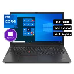 Notebook Lenovo ThinkPad E15, Core i7-1165G7, 16GB, 256SSD, 15.6'' FHD, Win 10 Pro