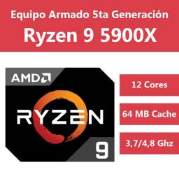 AMD Ryzen 9 5900X + Mother A520M (Configura tu PC)