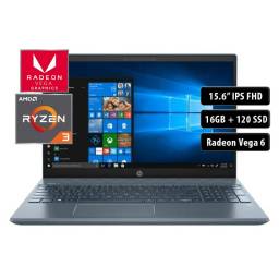 Notebook HP 15-cw1500la, AMD Ryzen 3 3300u, 16GB, 120SSD, 15.6 FHD, Win 10